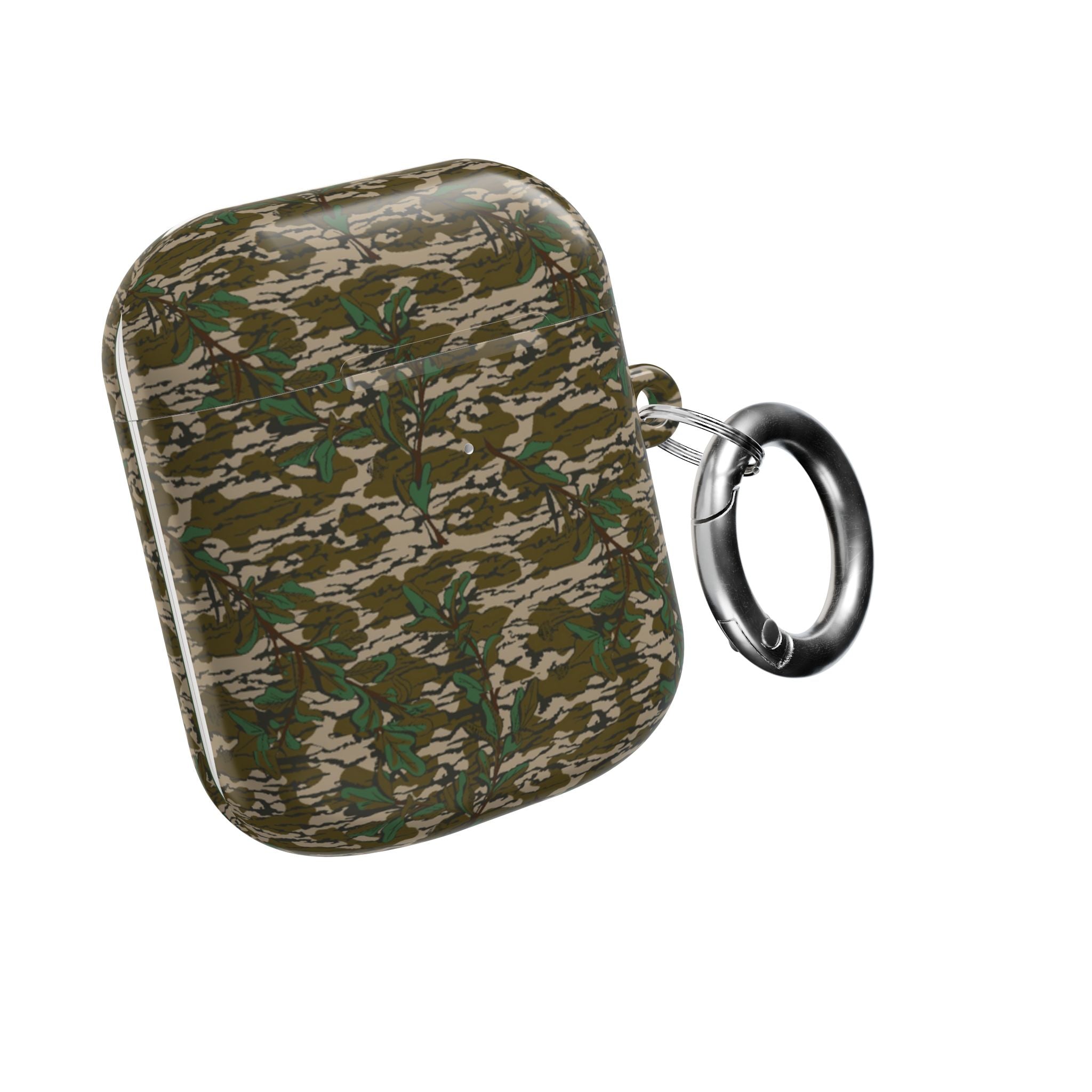 Camouflage Greenleaf AirPod Gen 2 & Pro Gen 2 Cases — Protective Cover with Keyring Loop