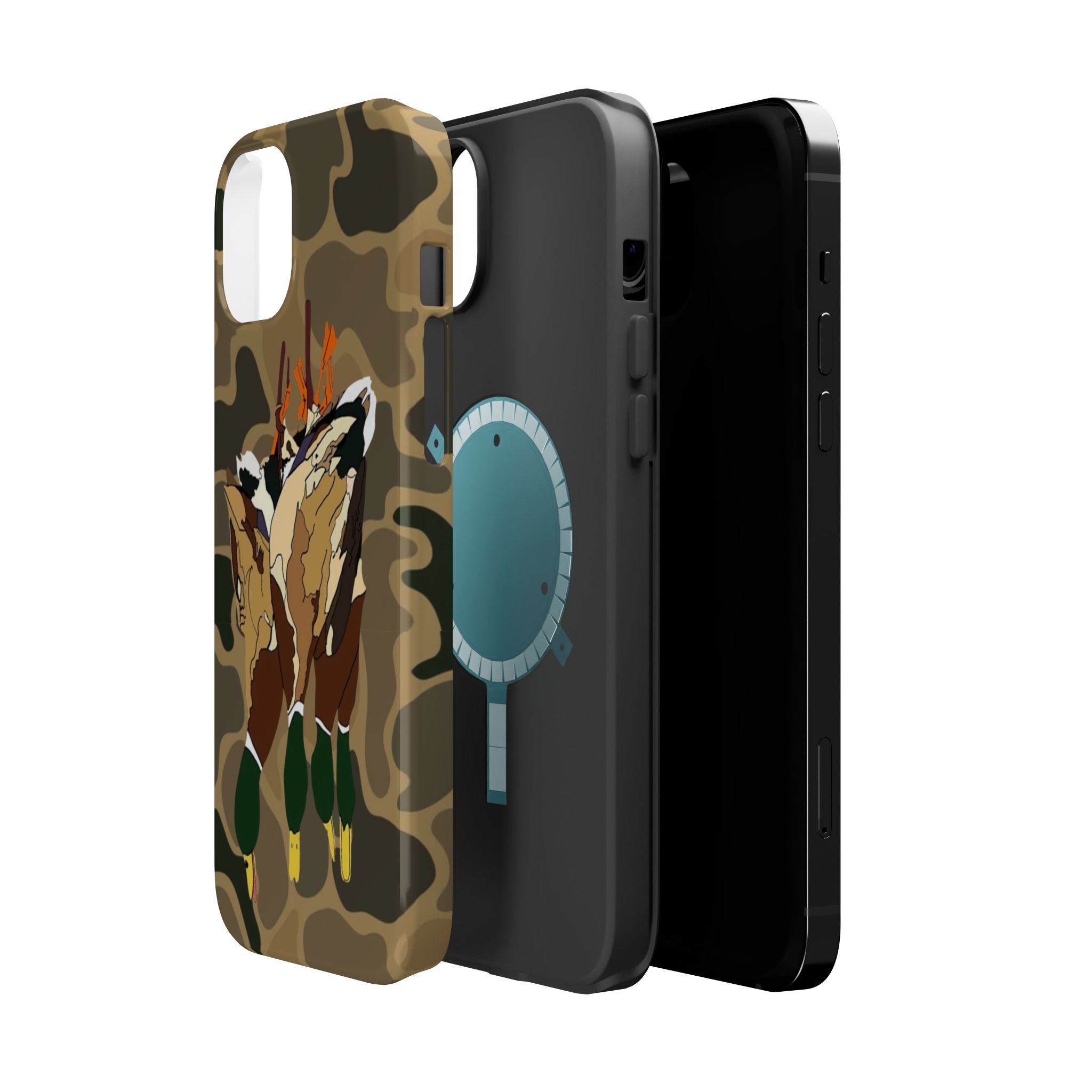 Old School Camouflage Mallard Duck Hanging Hunting Tough Magnetic iPhone Case