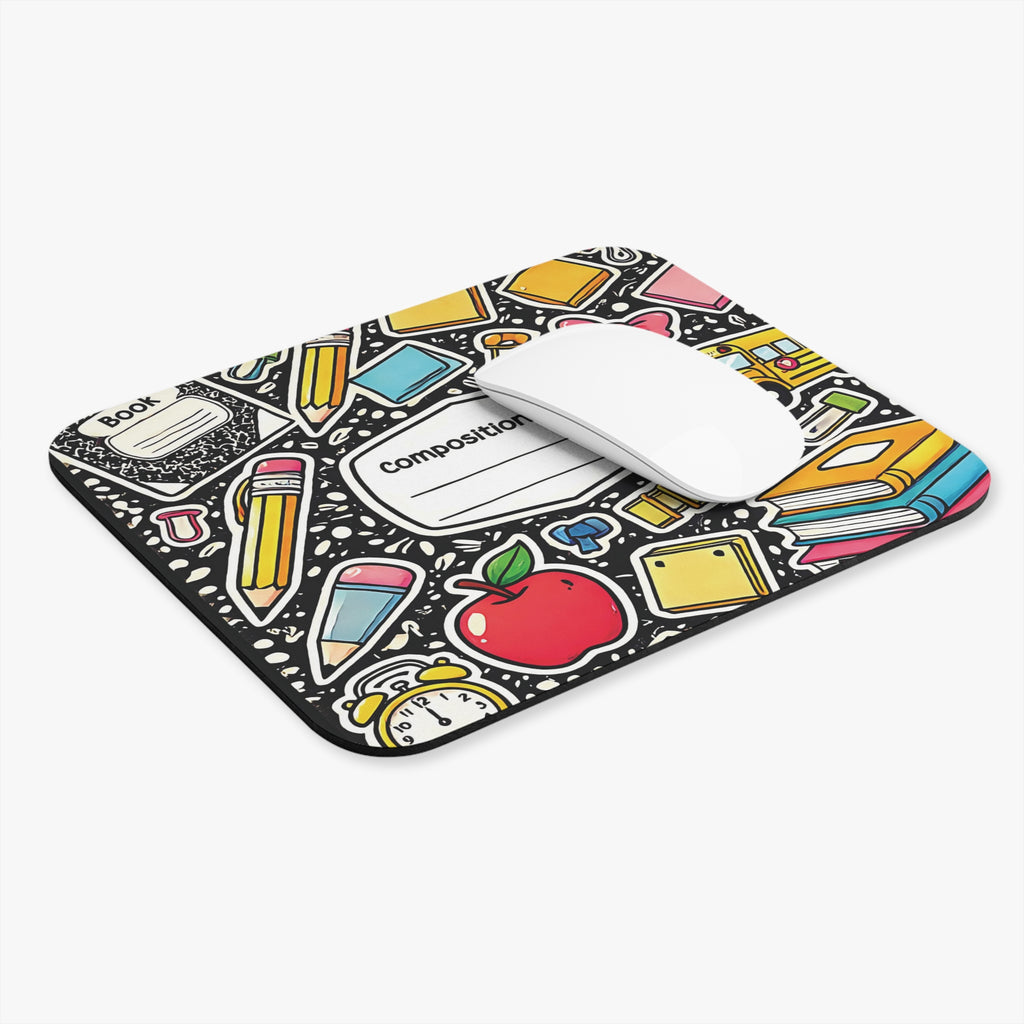 School Supplies Mouse Pad Composition Book Design for Students & Teachers