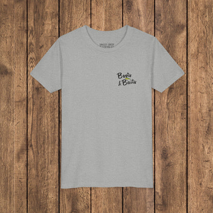 Boots & Baits Fishing Adventure Youth Graphic Tee