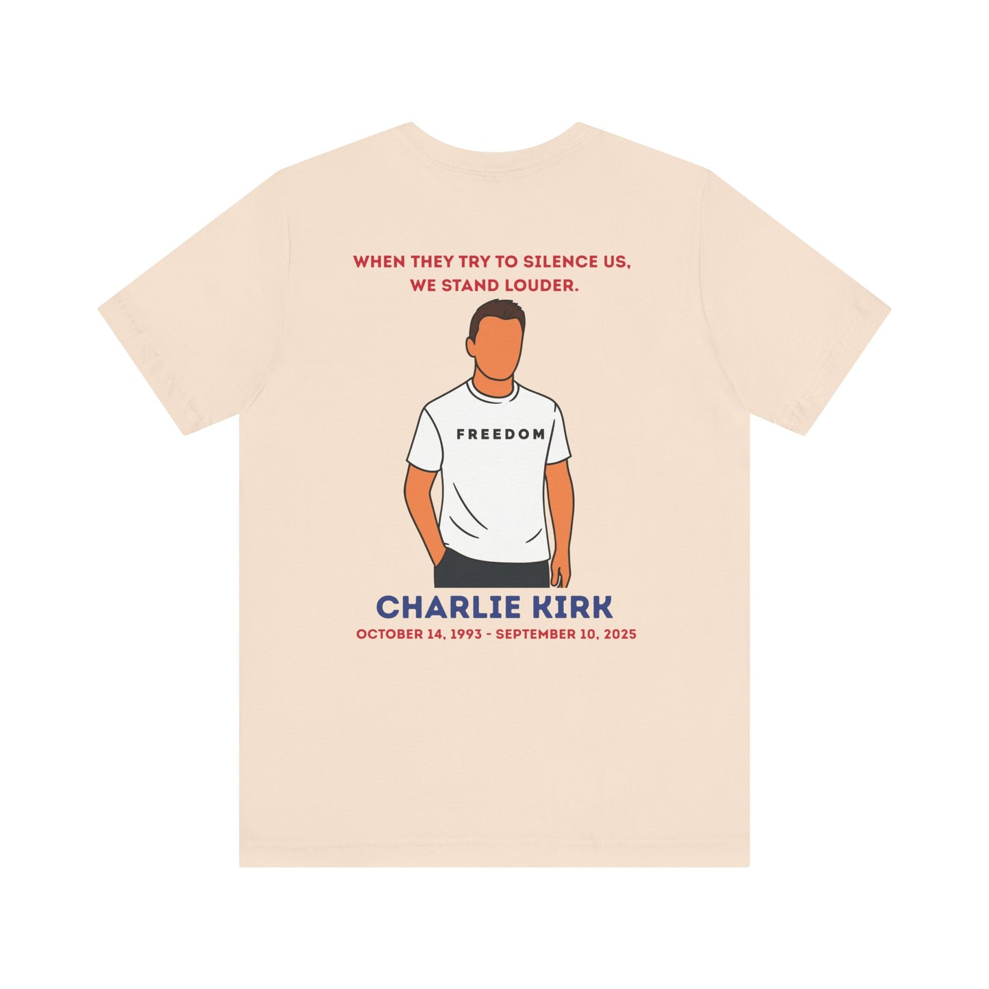 Charlie Kirk Freedom Tribute Memorial Unisex Tee