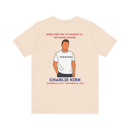 Charlie Kirk Freedom Tribute Memorial Unisex Tee
