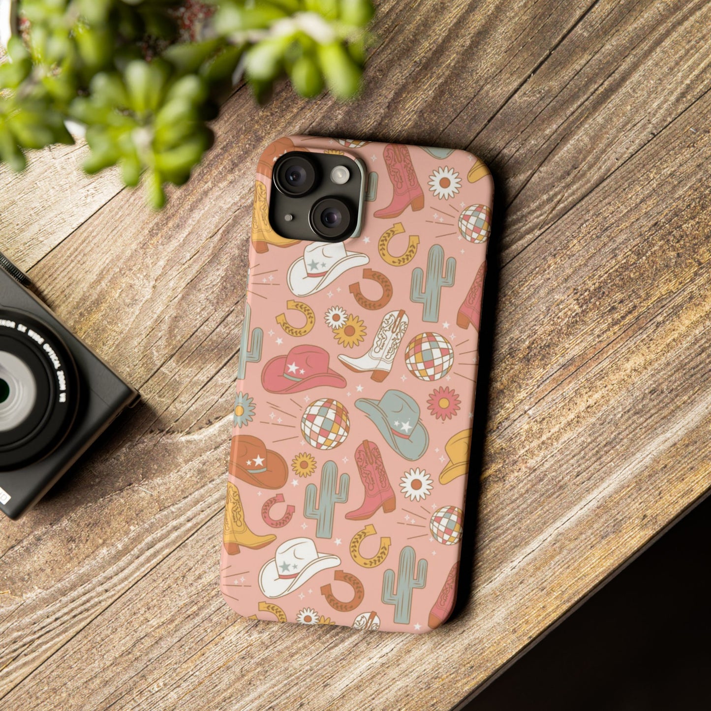 Disco Cowgirl Pink Slim iPhone Case