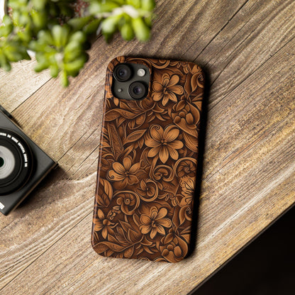 Tooled Leather Western Slim iPhone Case