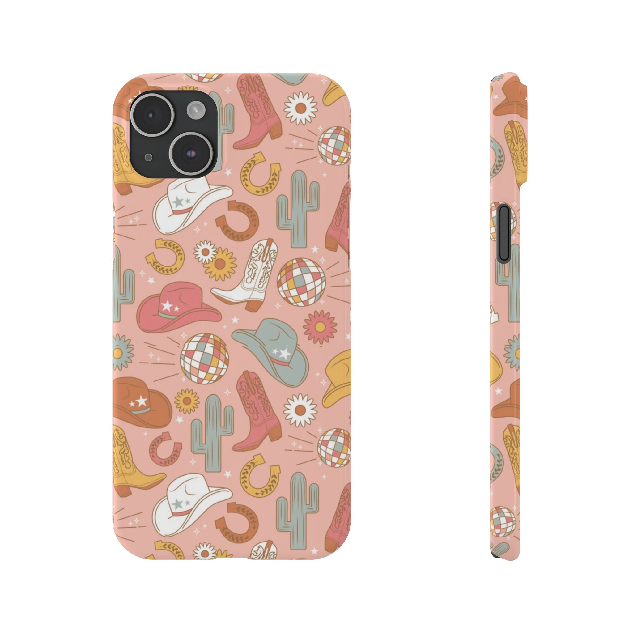 Disco Cowgirl Pink Slim iPhone Case