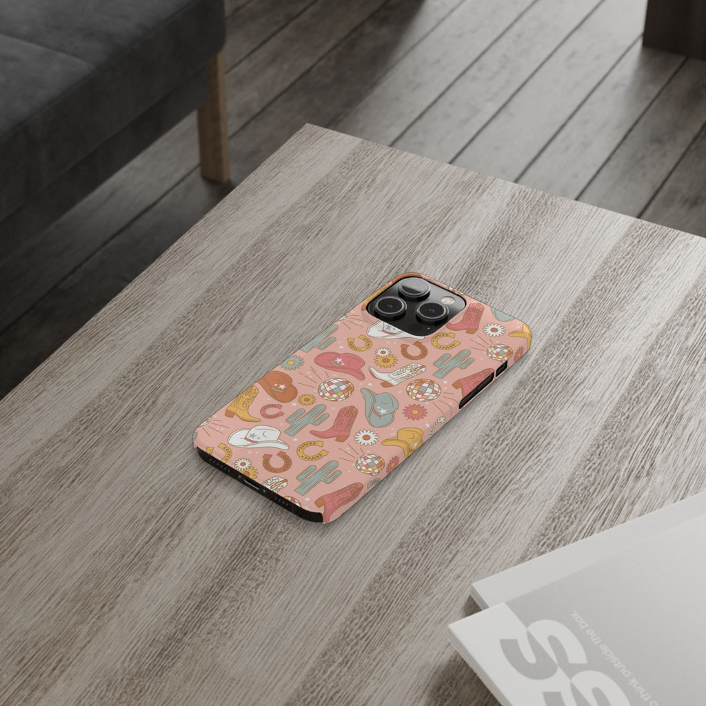 Disco Cowgirl Pink Slim iPhone Case