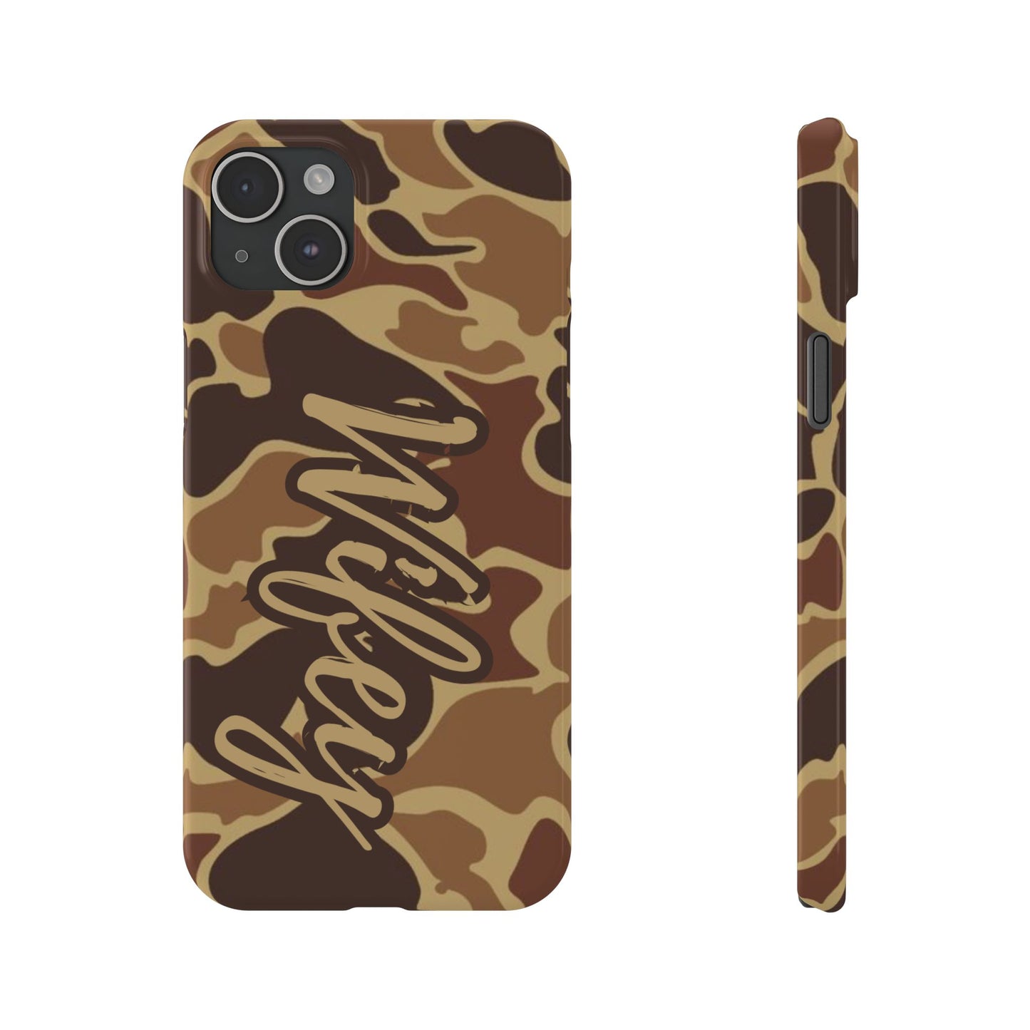 Camouflage Duck Waterfowl Slim IPhone Case - 'Wifey' Design