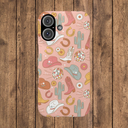Disco Cowgirl Pink Slim iPhone Case