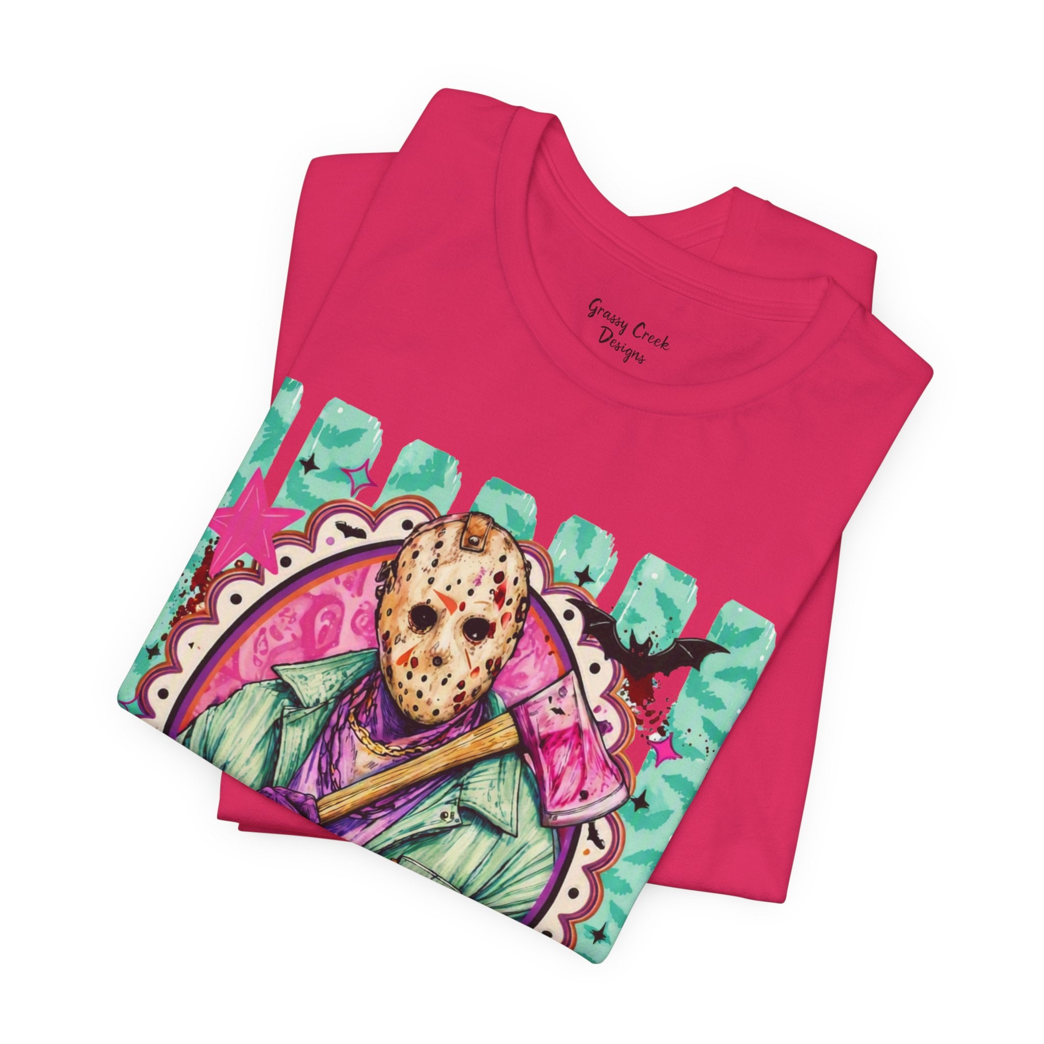 Spooky Horror Character Tees | Retro 80s-90s Slasher Movie Halloween Unisex Jersey Short Sleeve Tees