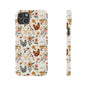 Charming Floral Chicken Slim iPhone Case