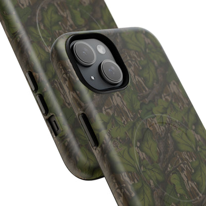 Full Foliage Camouflage Magnetic Impact-Resistant Phone Case for Apple iPhone Models
