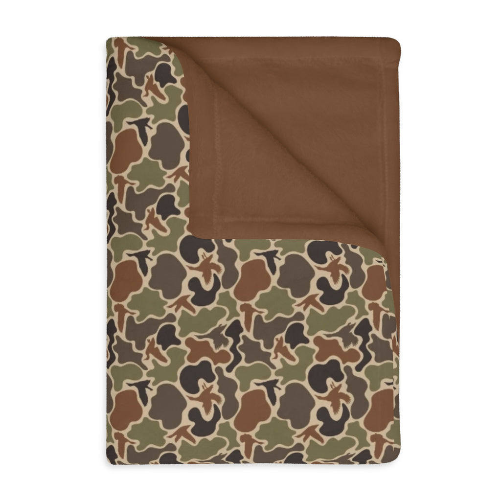 Old Skool Duck Camouflage Fleece Throw Blanket (Two Size Options)