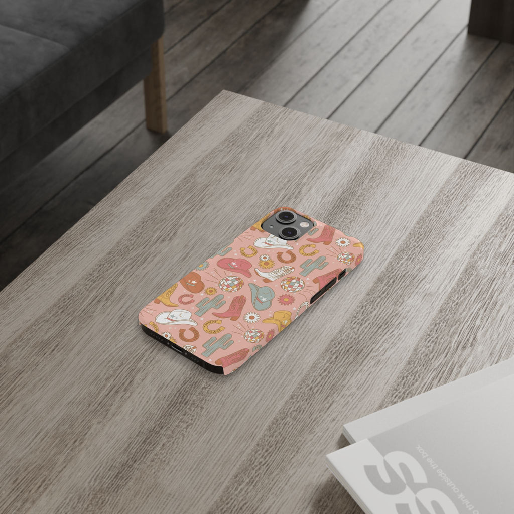 Disco Cowgirl Pink Slim iPhone Case