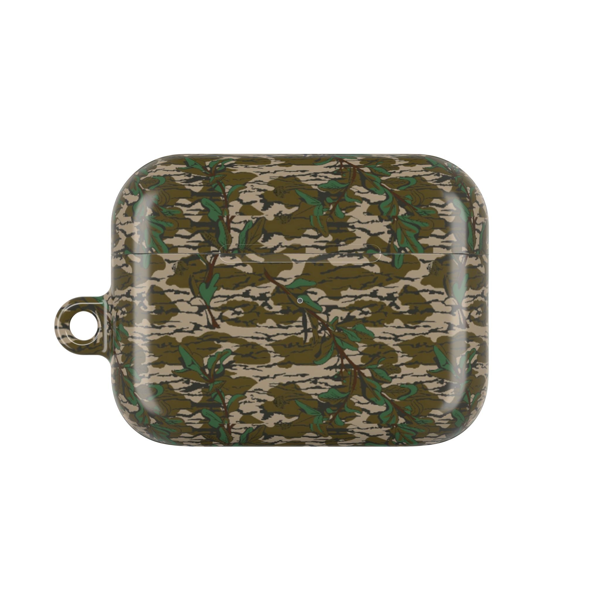 Camouflage Greenleaf AirPod Gen 2 & Pro Gen 2 Cases — Protective Cover with Keyring Loop