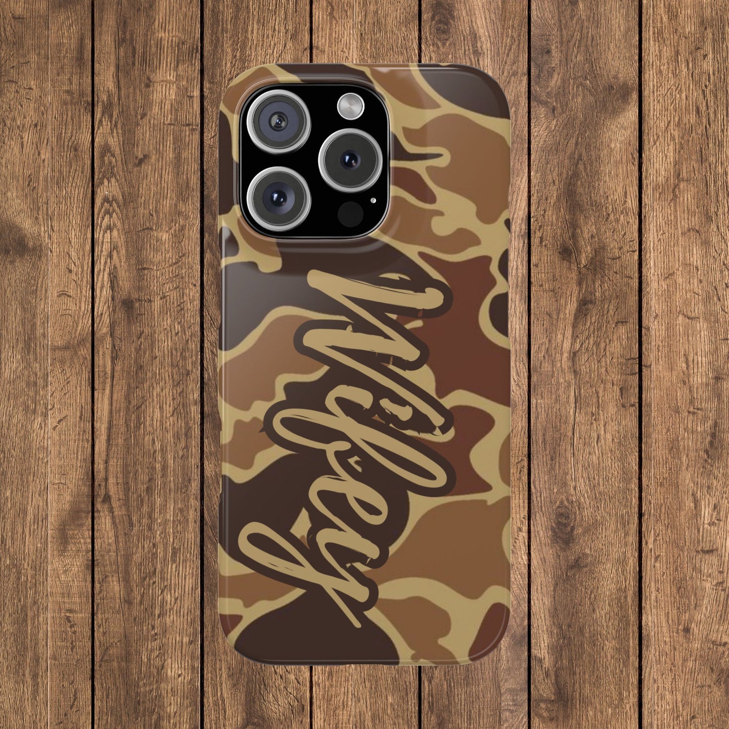Camouflage Duck Waterfowl Slim IPhone Case - 'Wifey' Design