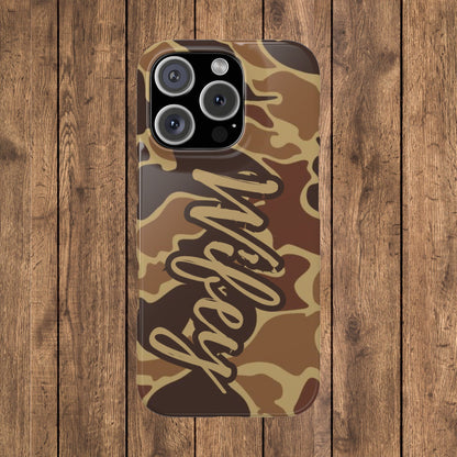 Camouflage Duck Waterfowl Slim IPhone Case - 'Wifey' Design