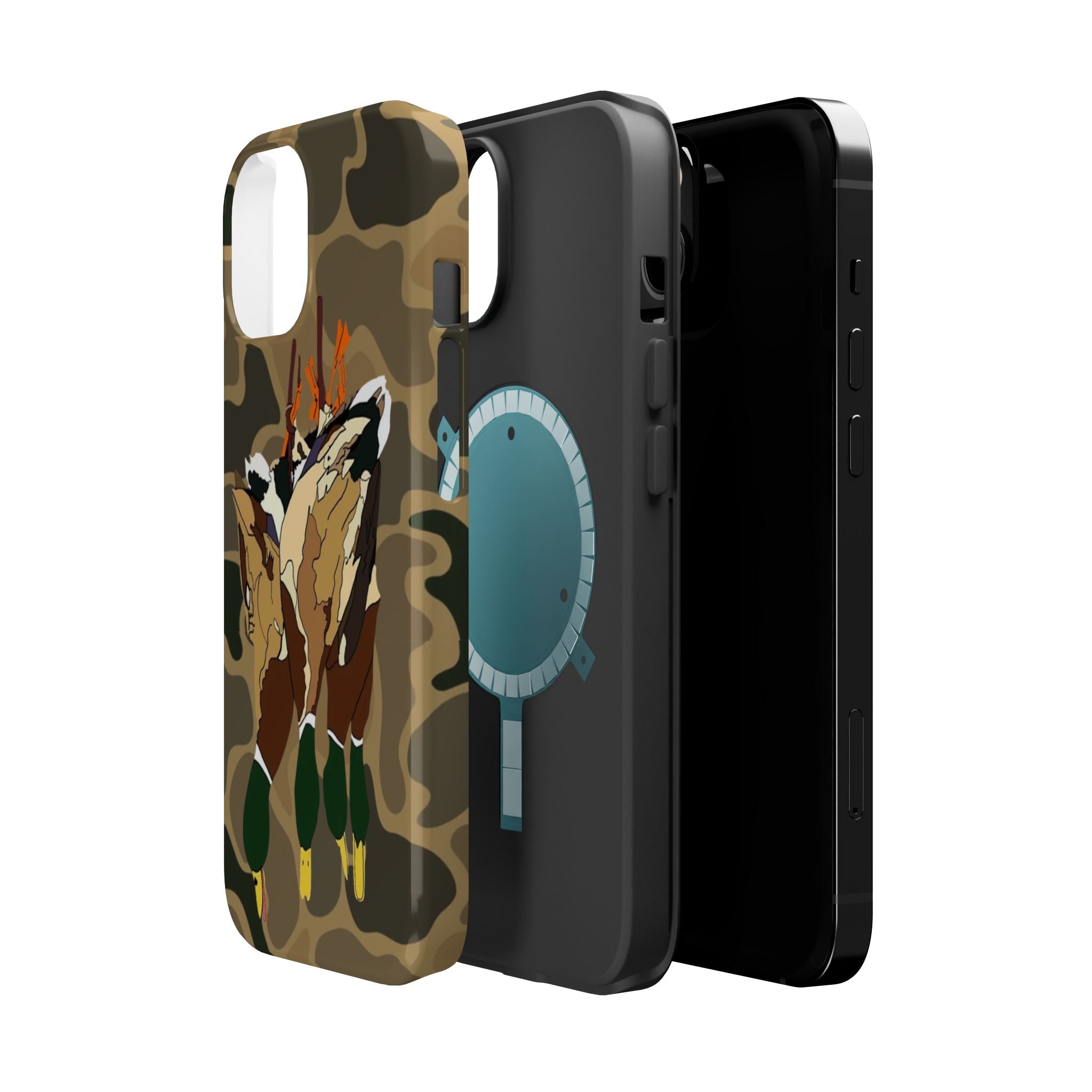 Old School Camouflage Mallard Duck Hanging Hunting Tough Magnetic iPhone Case