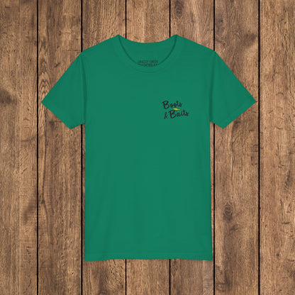 Boots & Baits Fishing Adventure Youth Graphic Tee