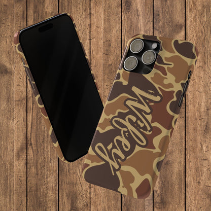 Camouflage Duck Waterfowl Slim IPhone Case - 'Wifey' Design