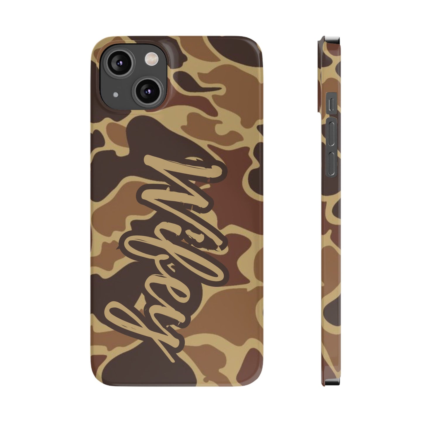 Camouflage Duck Waterfowl Slim IPhone Case - 'Wifey' Design