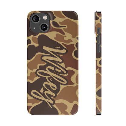 Camouflage Duck Waterfowl Slim IPhone Case - 'Wifey' Design