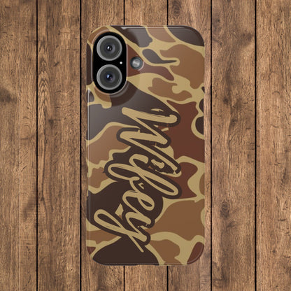 Camouflage Duck Waterfowl Slim IPhone Case - 'Wifey' Design