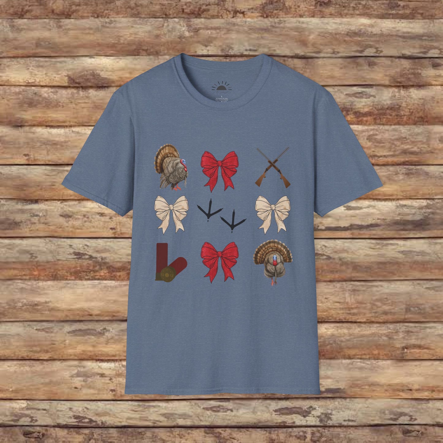 Turkeys, Glitter, and Bows: Coquette Female Hunting  Softstyle T-Shirt