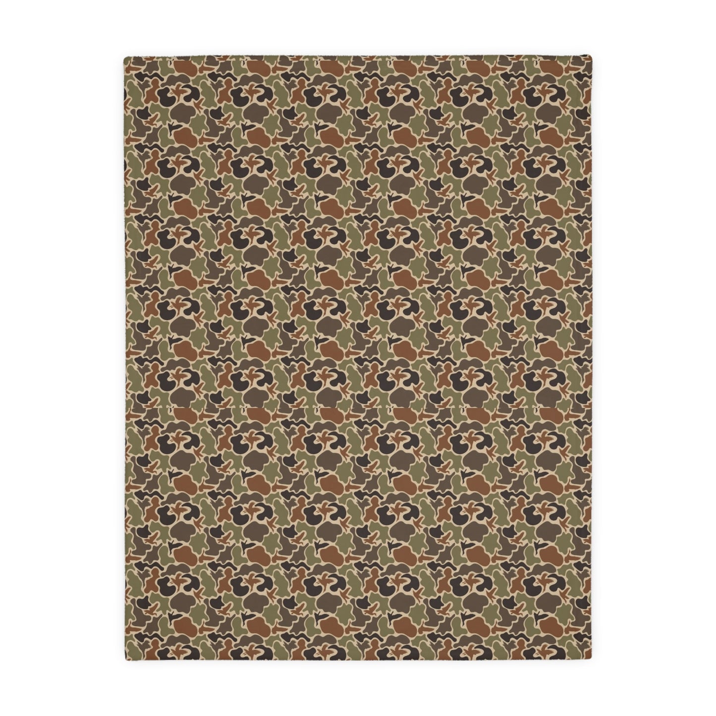 Old Skool Duck Camouflage Fleece Throw Blanket 40x30