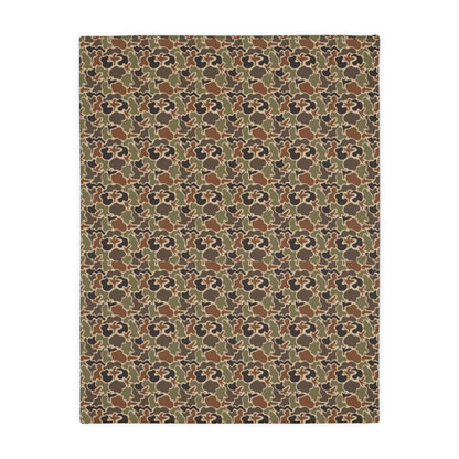 Old Skool Duck Camouflage Fleece Throw Blanket 40x30
