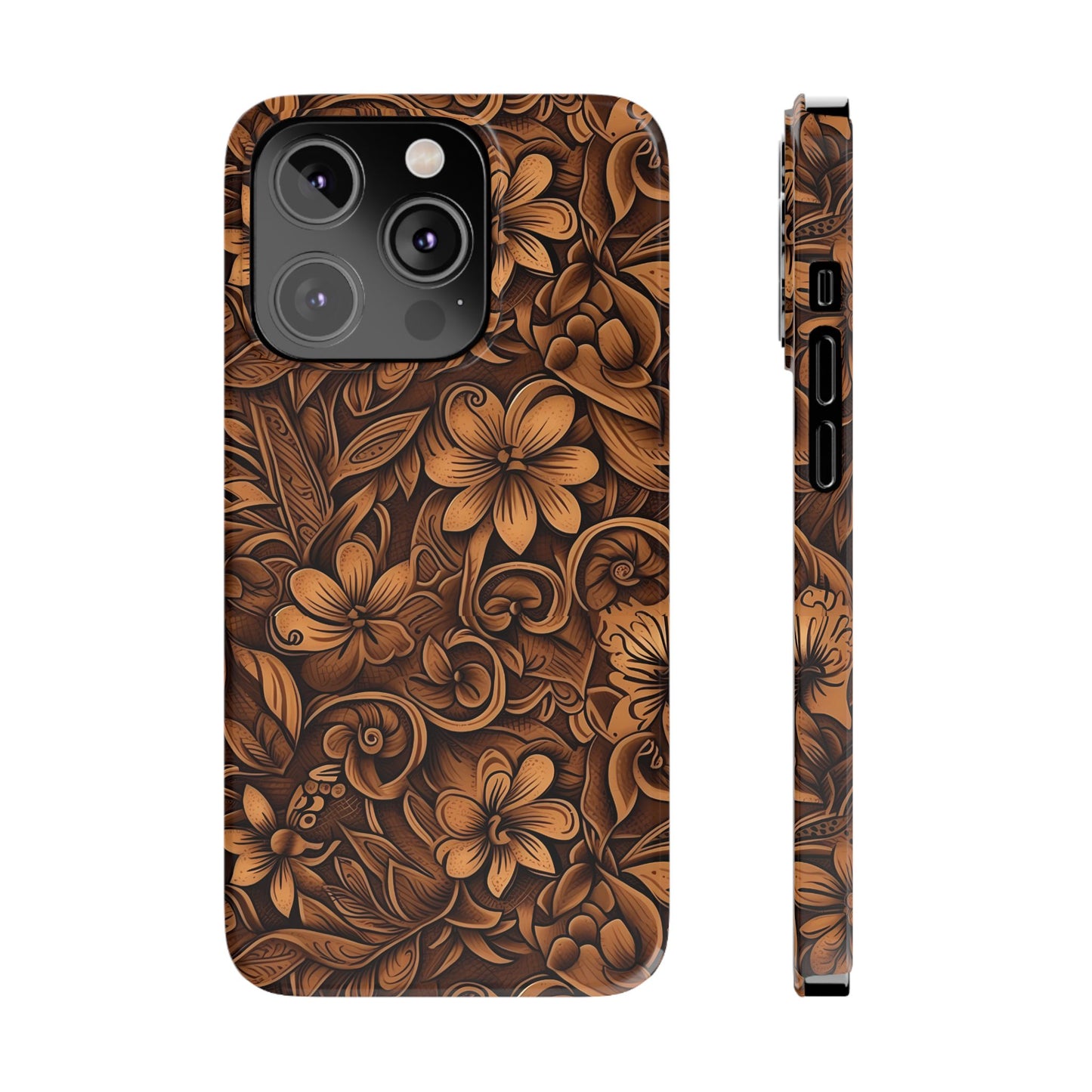 Tooled Leather Western Slim iPhone Case