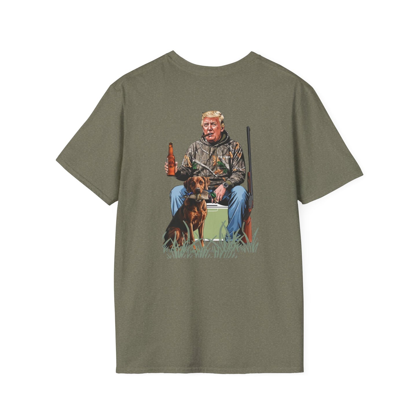 Trump Duck Hunting Graphic Hunting Softstyle Graphic Tee