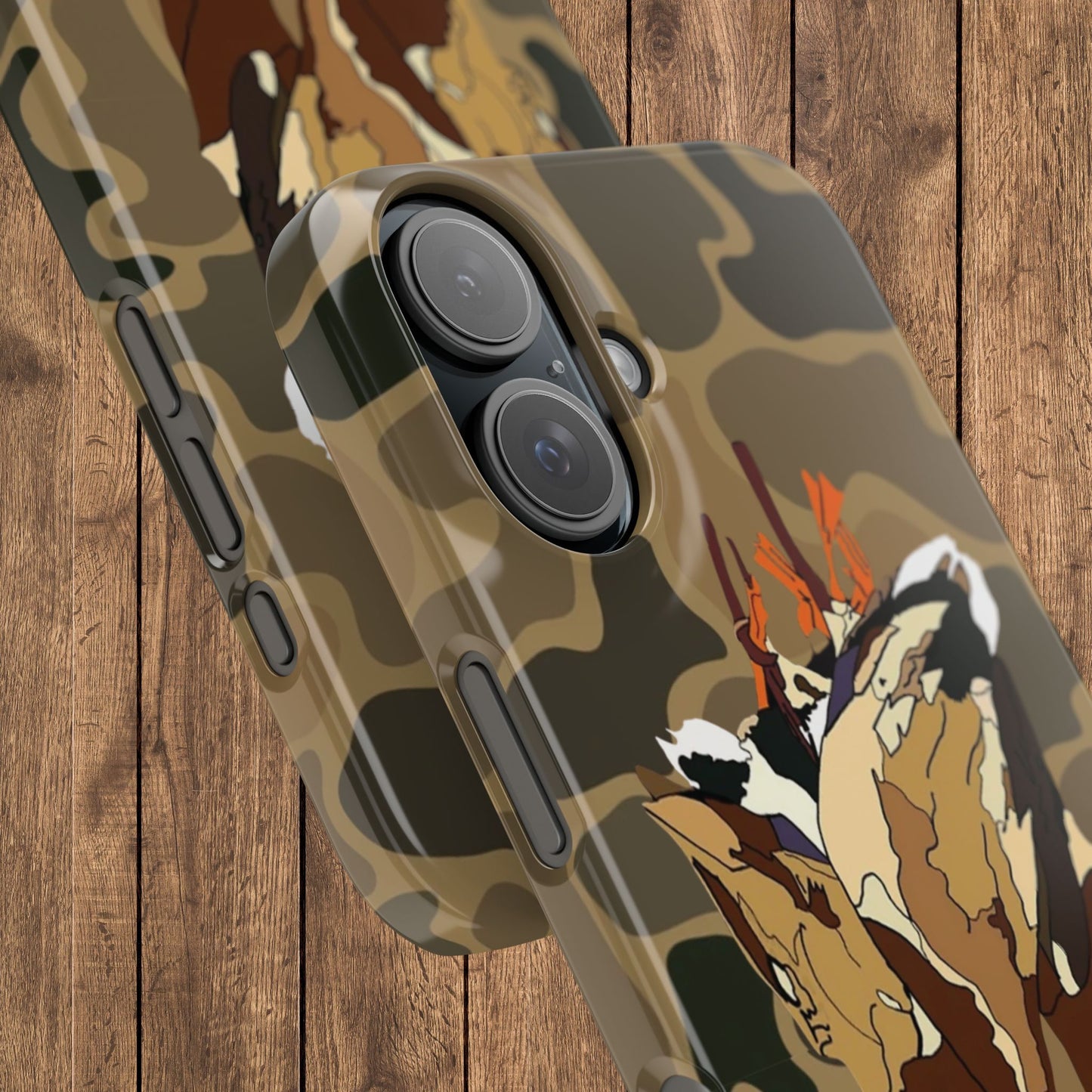 Old Skool Camouflage Mallard Duck Hanging Hunting Slim iPhone Case