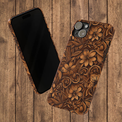 Tooled Leather Western Slim iPhone Case
