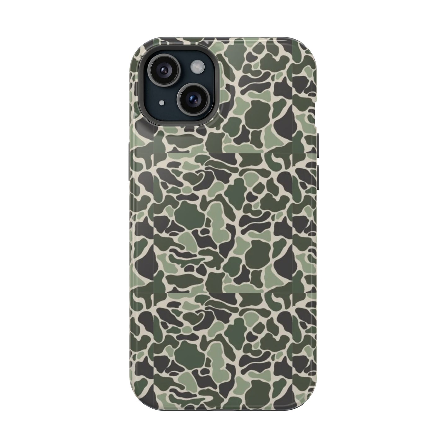 Green Old School Camo Tough Magnetic iPhone Case