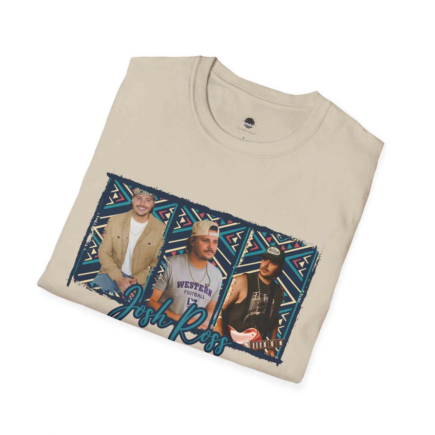 Josh Ross Country Artist Inspired Triple Aztec Digital Drawing Softstyle T-Shirt