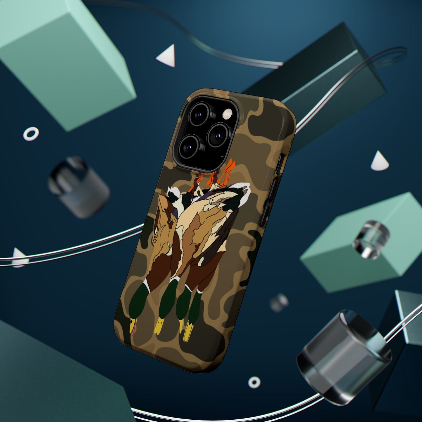 Old School Camouflage Mallard Duck Hanging Hunting Tough Magnetic iPhone Case
