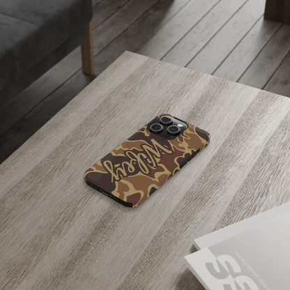 Camouflage Duck Waterfowl Slim IPhone Case - 'Wifey' Design