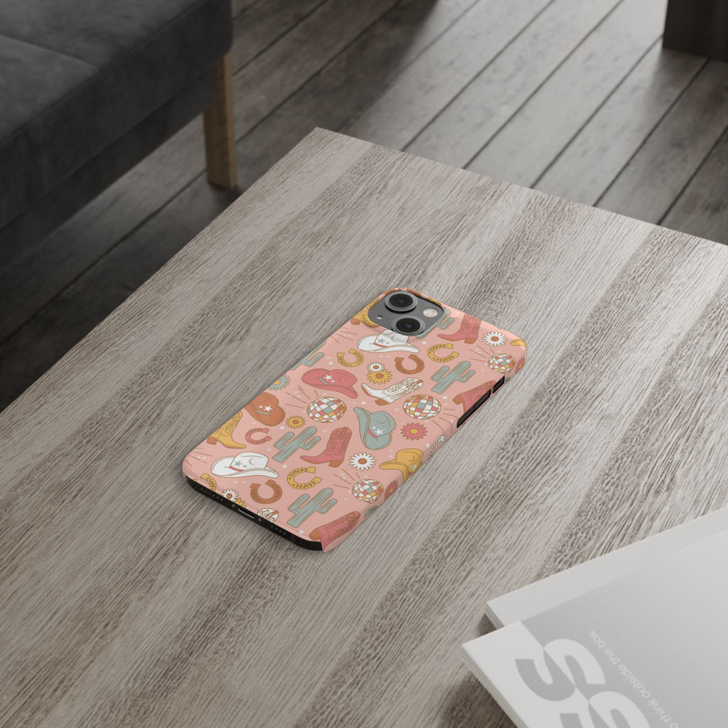 Disco Cowgirl Pink Slim iPhone Case