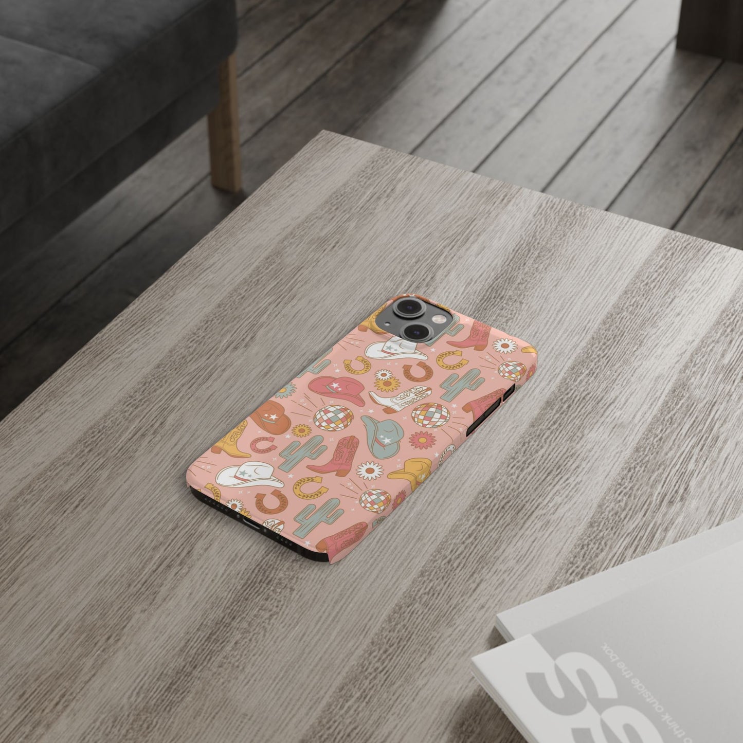 Disco Cowgirl Pink Slim iPhone Case