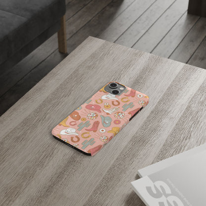 Disco Cowgirl Pink Slim iPhone Case