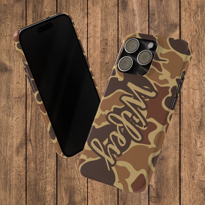 Camouflage Duck Waterfowl Slim IPhone Case - 'Wifey' Design