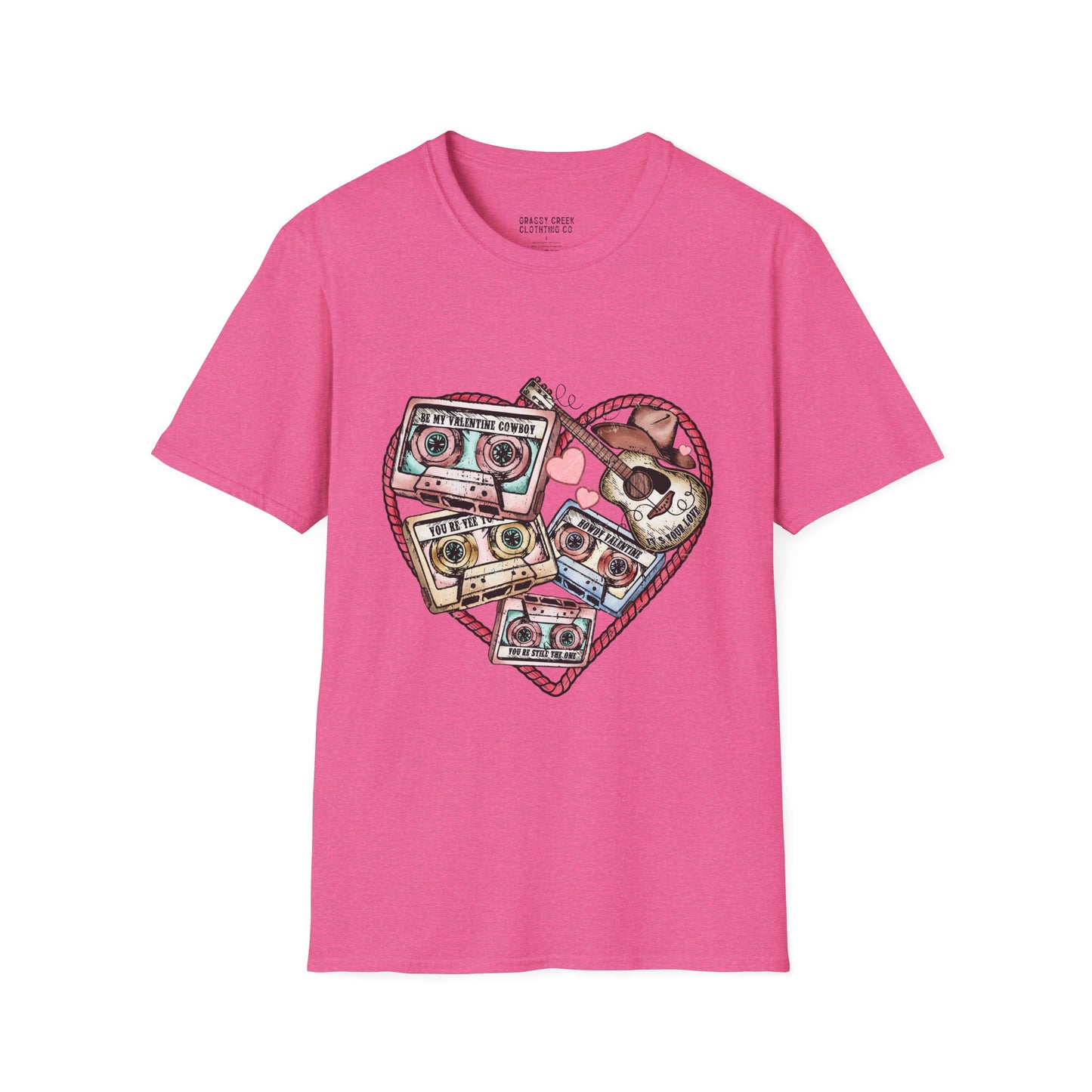 Cassette Tape  Valentine Rope Heart Softstyle Women T-Shirt