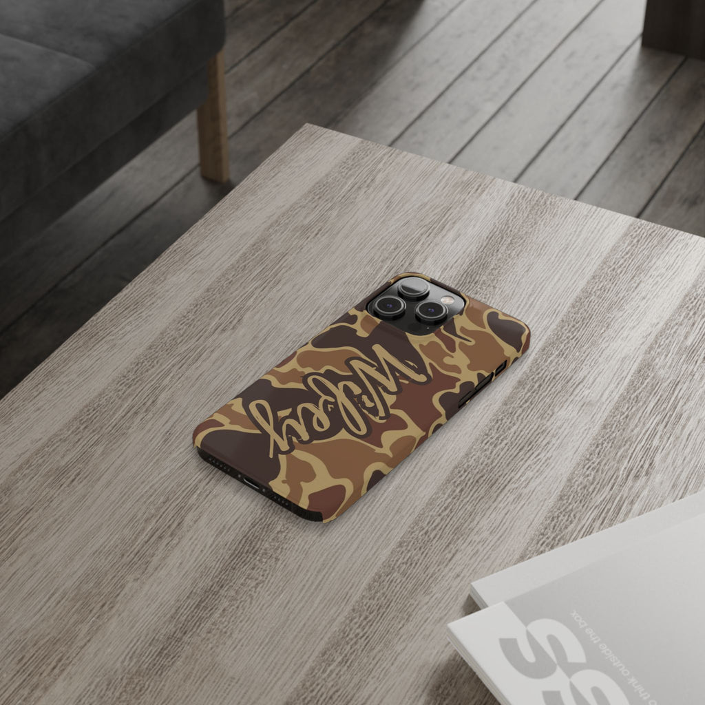 Camouflage Duck Waterfowl Slim IPhone Case - 'Wifey' Design
