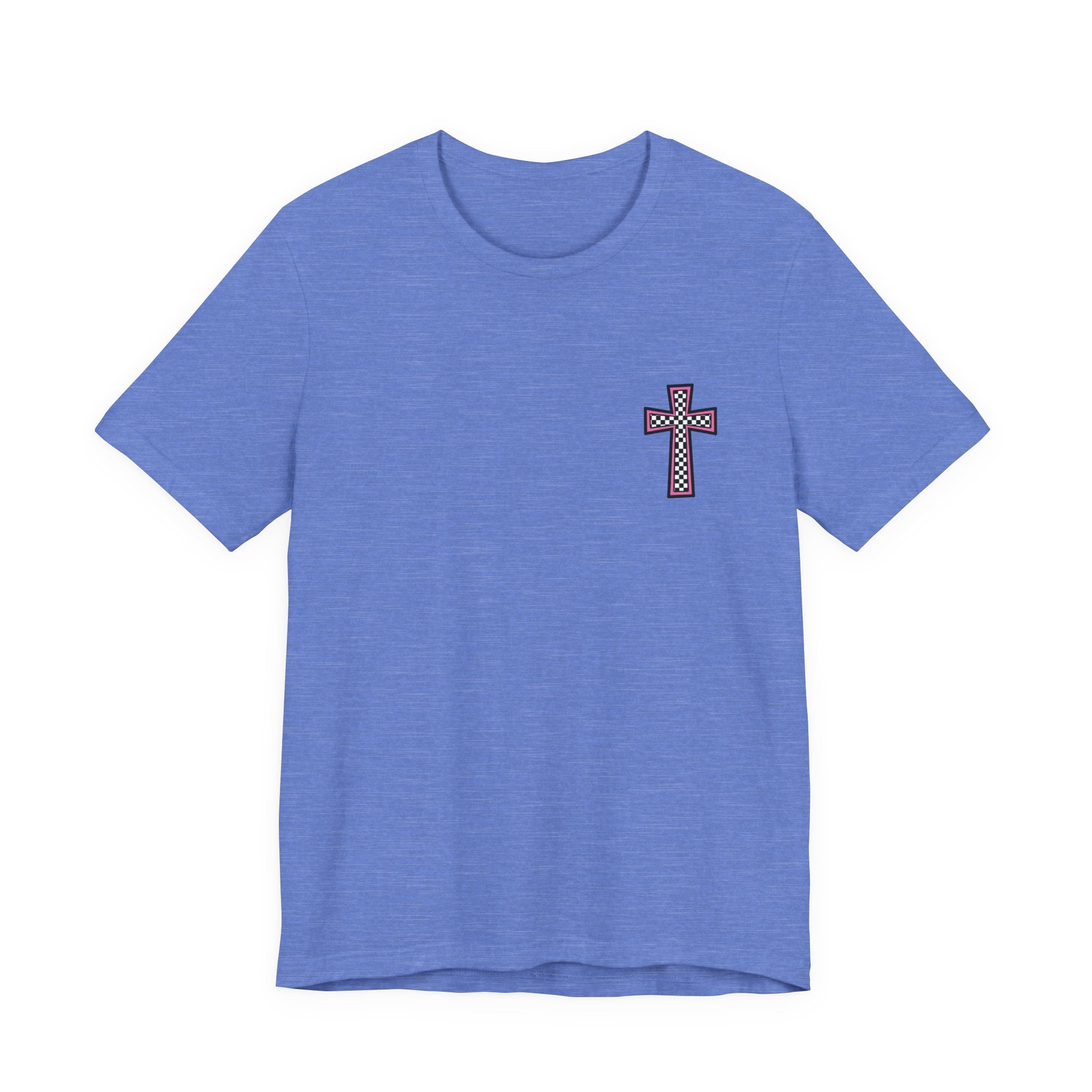 Step Into Jesus Checkered Sneakers Faith Women's Graphic T-Shirt