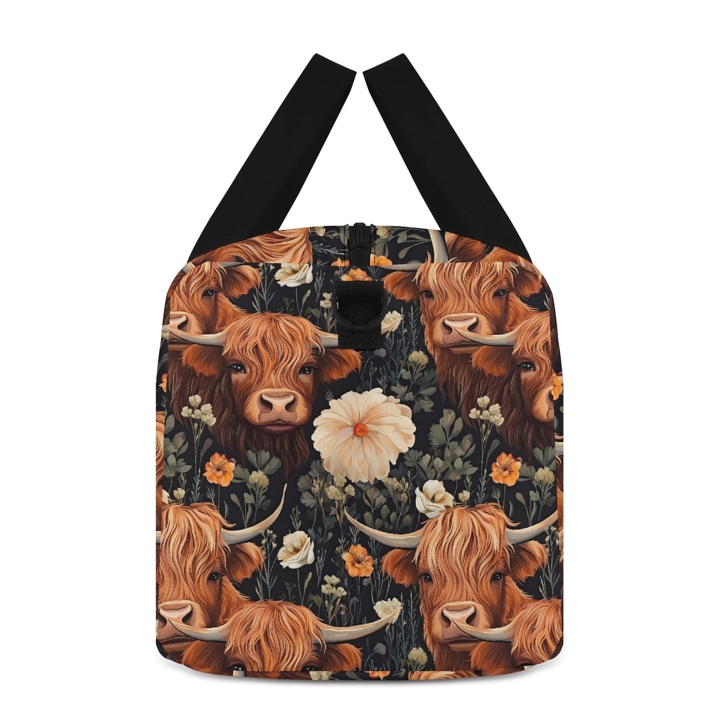 Cattle & Blooms – Highland Cow Duffle