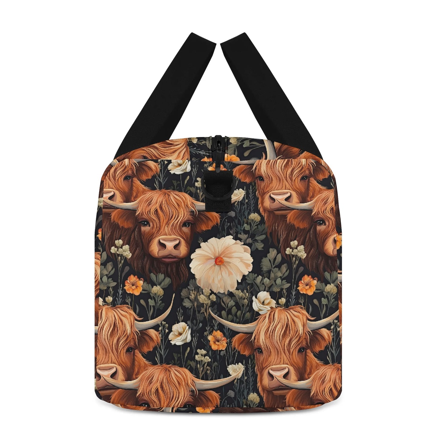 Cattle & Blooms – Highland Cow Duffle