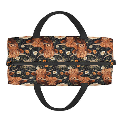 Cattle & Blooms – Highland Cow Duffle