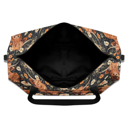 Cattle & Blooms – Highland Cow Duffle