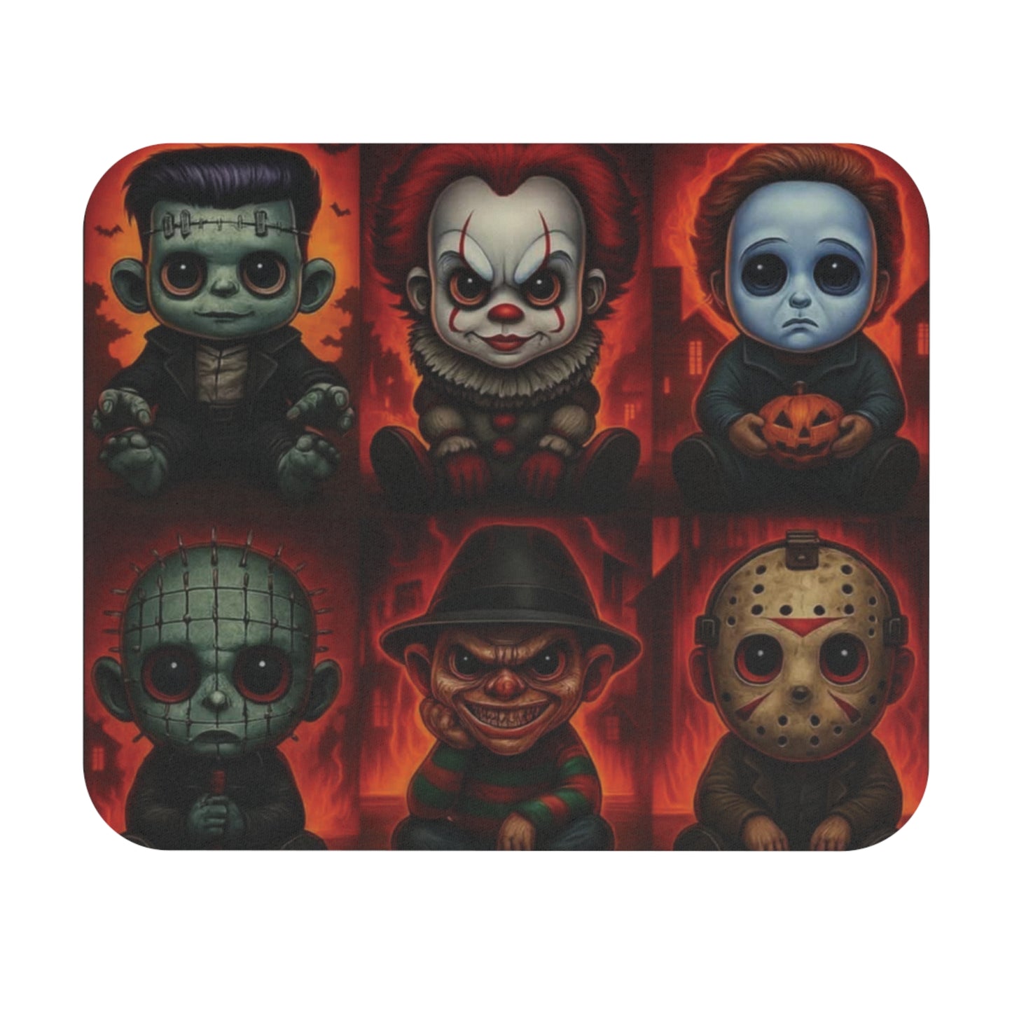 Cute Horror Movie Villains Mouse Pad