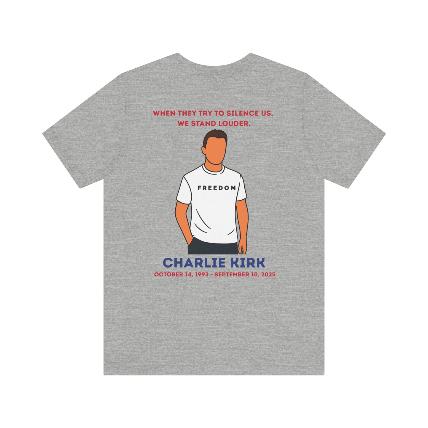 Charlie Kirk Freedom Tribute Memorial Unisex Tee
